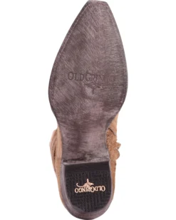 Old Gringo Women's Mayra Bone Hair On Laser Stitch Western Boots - Snip Toe