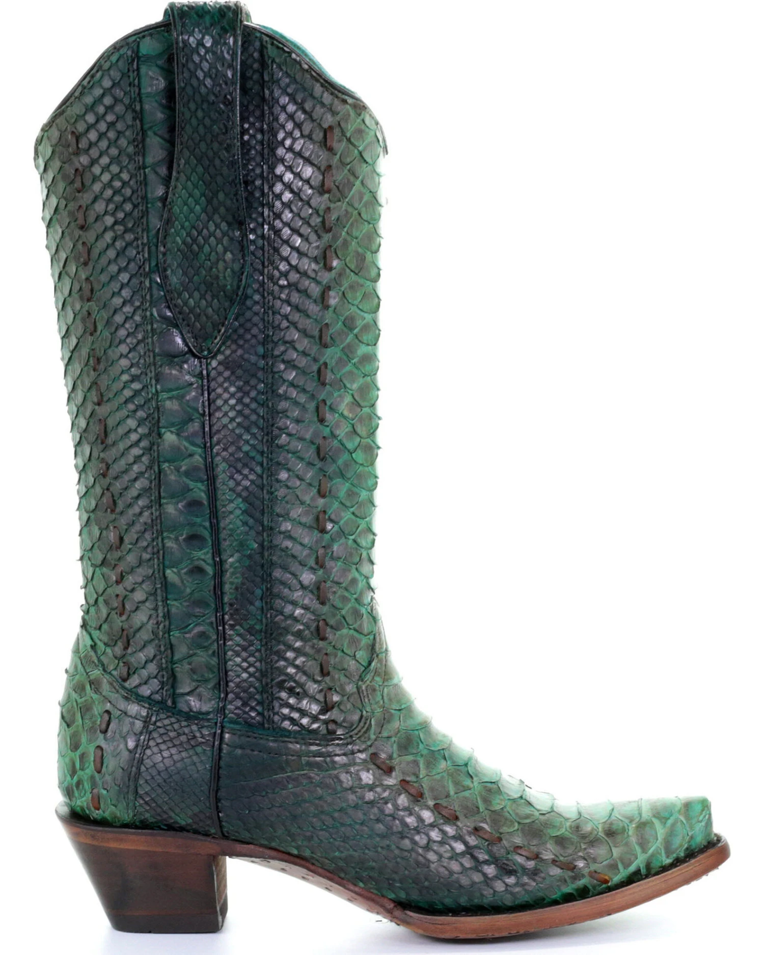 Corral Women's Full Python Woven Western Boots - Snip Toe - Image 2
