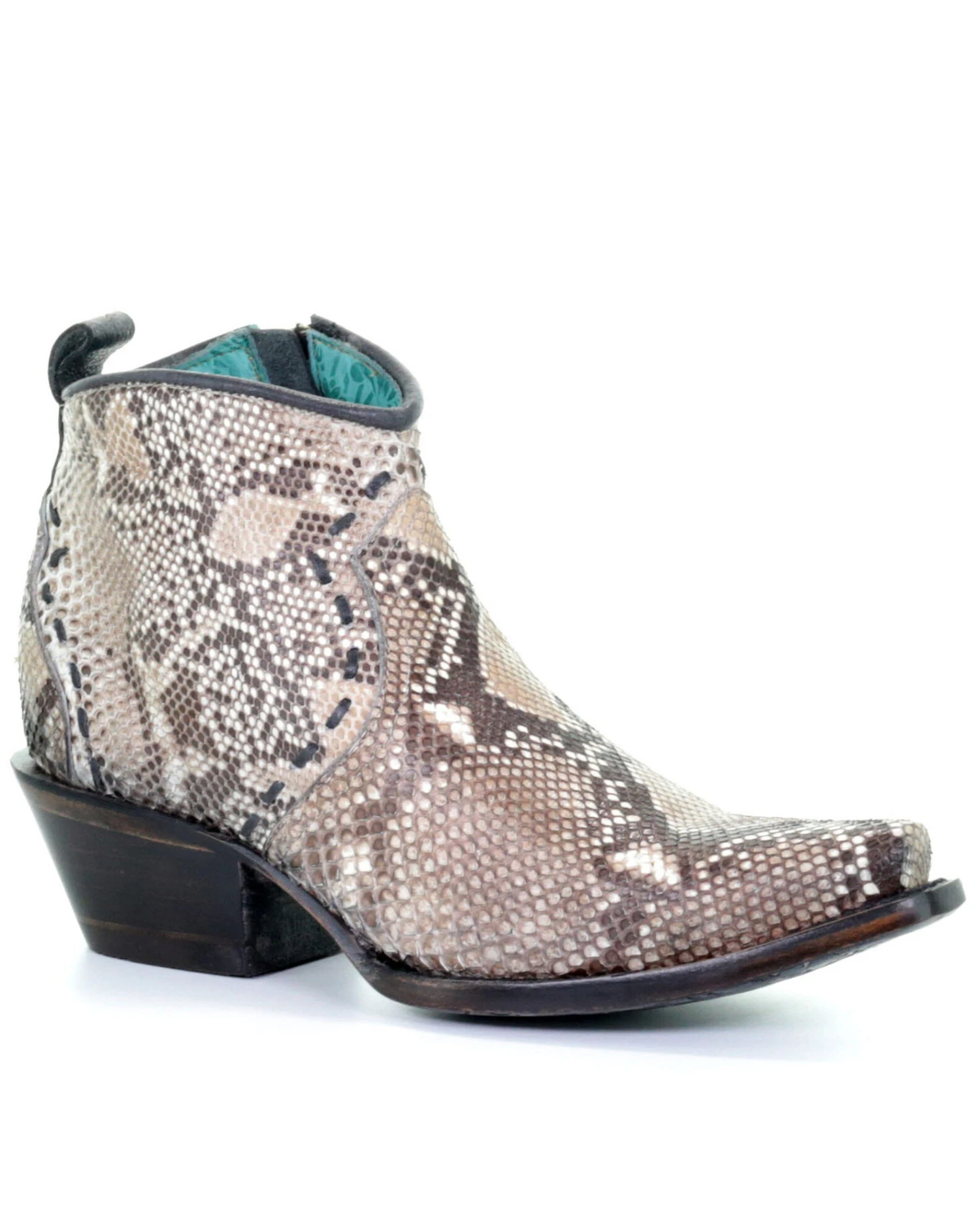 Corral Women's Natural Python Fashion Booties - Snip Toe - Image 4