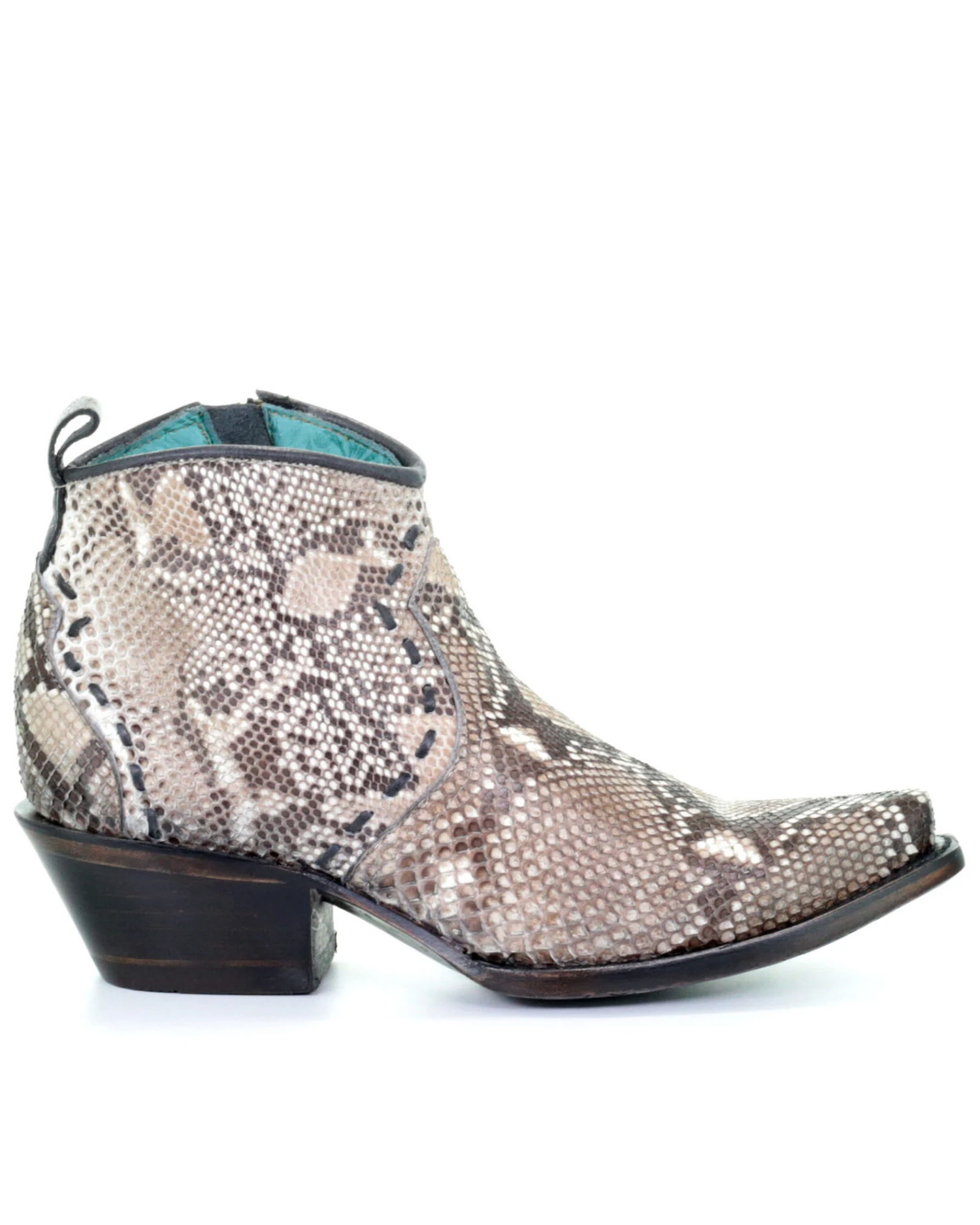 Corral Women's Natural Python Fashion Booties - Snip Toe - Image 5
