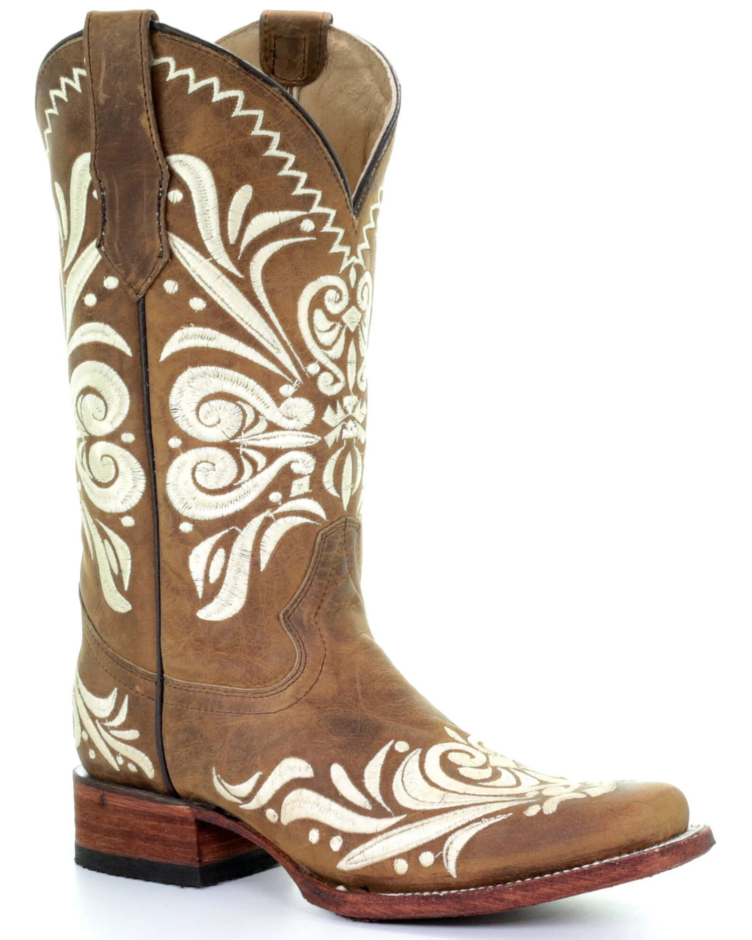 Circle G Women's Embroidery Western Boots - Square Toe - Image 4
