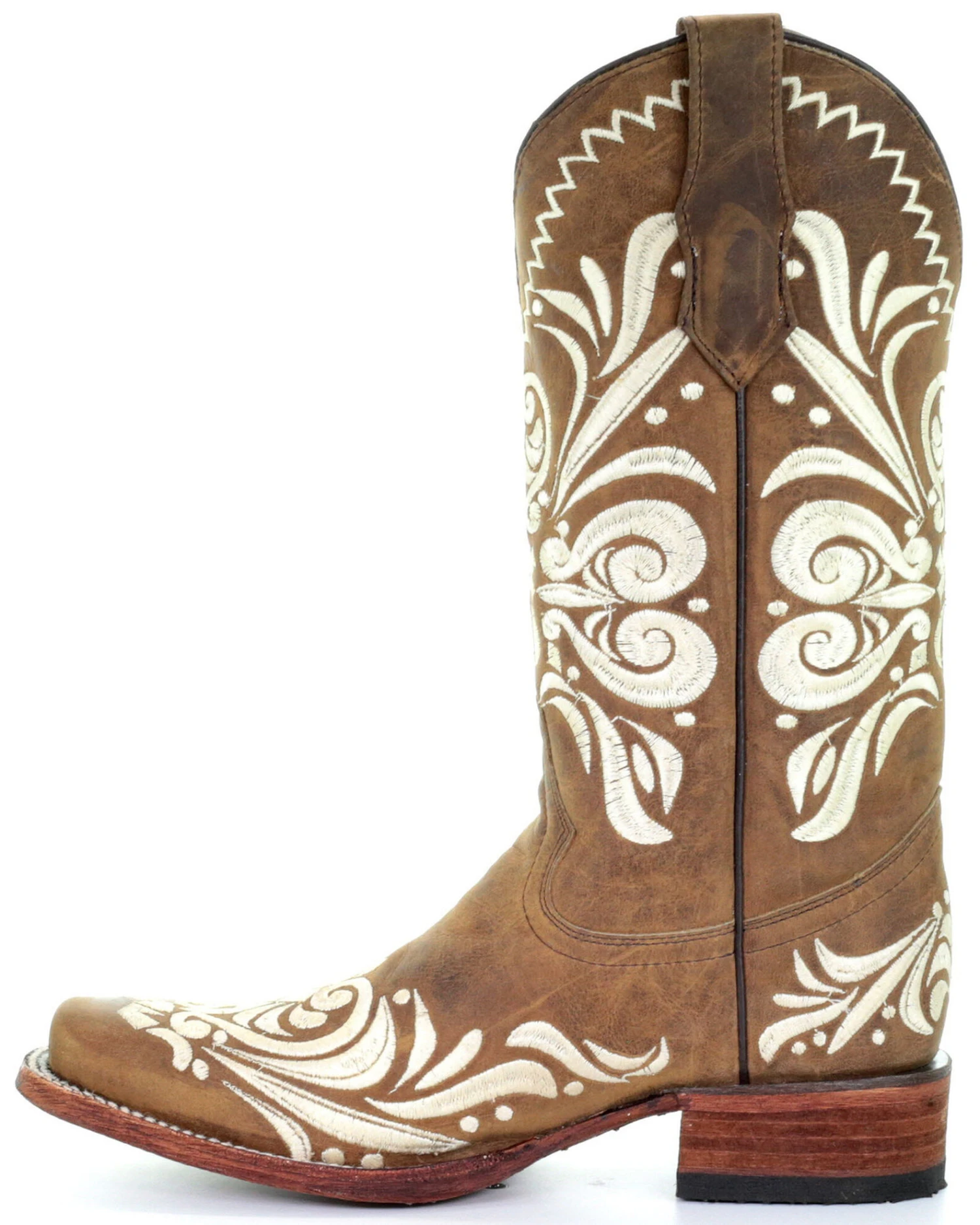 Circle G Women's Embroidery Western Boots - Square Toe - Image 5