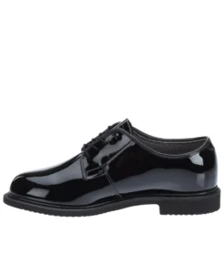 Bates Women's Lites Black High Gloss Oxford Shoes - Round Toe