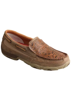 Twisted X Women's Tooled Slip-On Driving Moc Shoes - Moc Toe