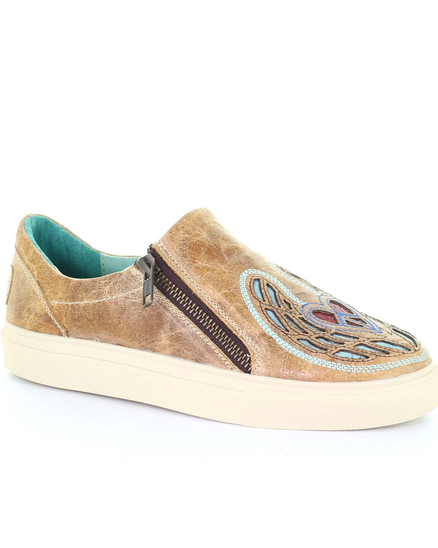 Corral Women's Straw Heart & Wings Inlay Shoes - Image 4