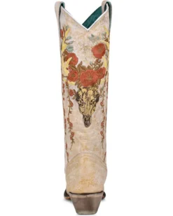 Corral Women's Floral & Deer Embroidered Western Boots - Snip Toe