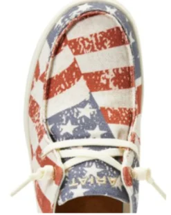 Ariat Women's Distressed Flag Print Hilo Flx Foam Slip-On Casual Shoe