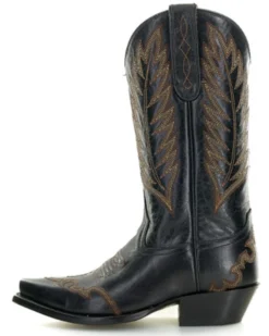 Caborca Silver By Liberty Black Women's Dory Stitch Western Boots - Snip Toe