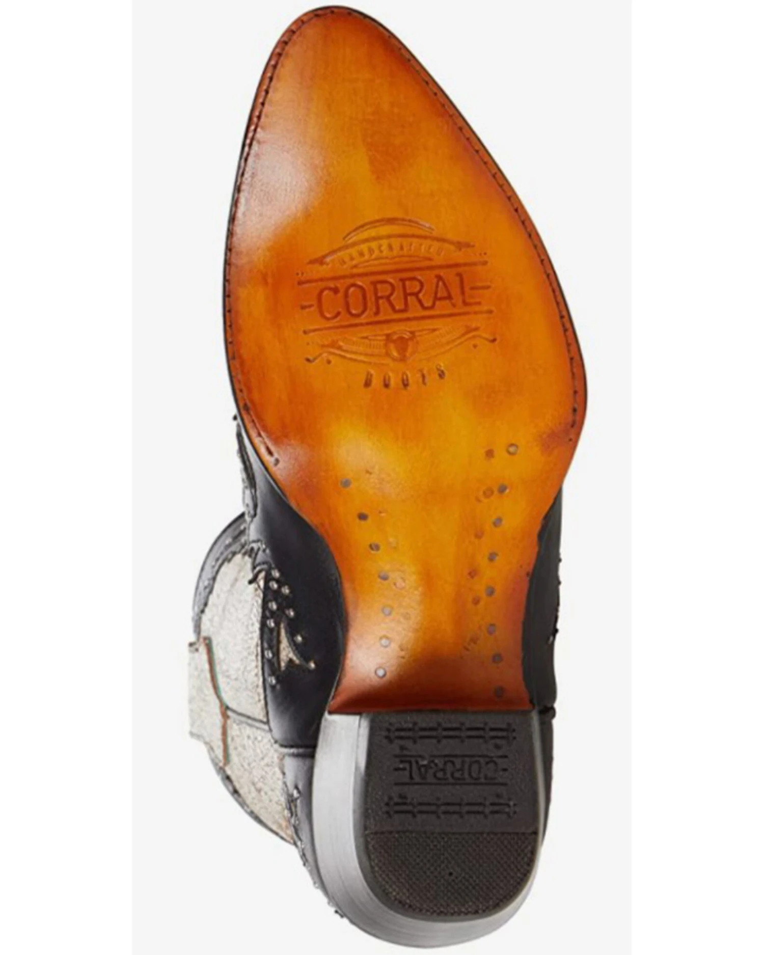 Corral Women's Black Overlay & Studs Western Boots - Pointed Toe - Image 2