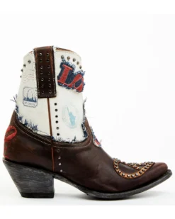 Yippee Ki Yay By Old Gringo Women's Love & Peace Studded Fashion Leather Booties - Pointed Toe