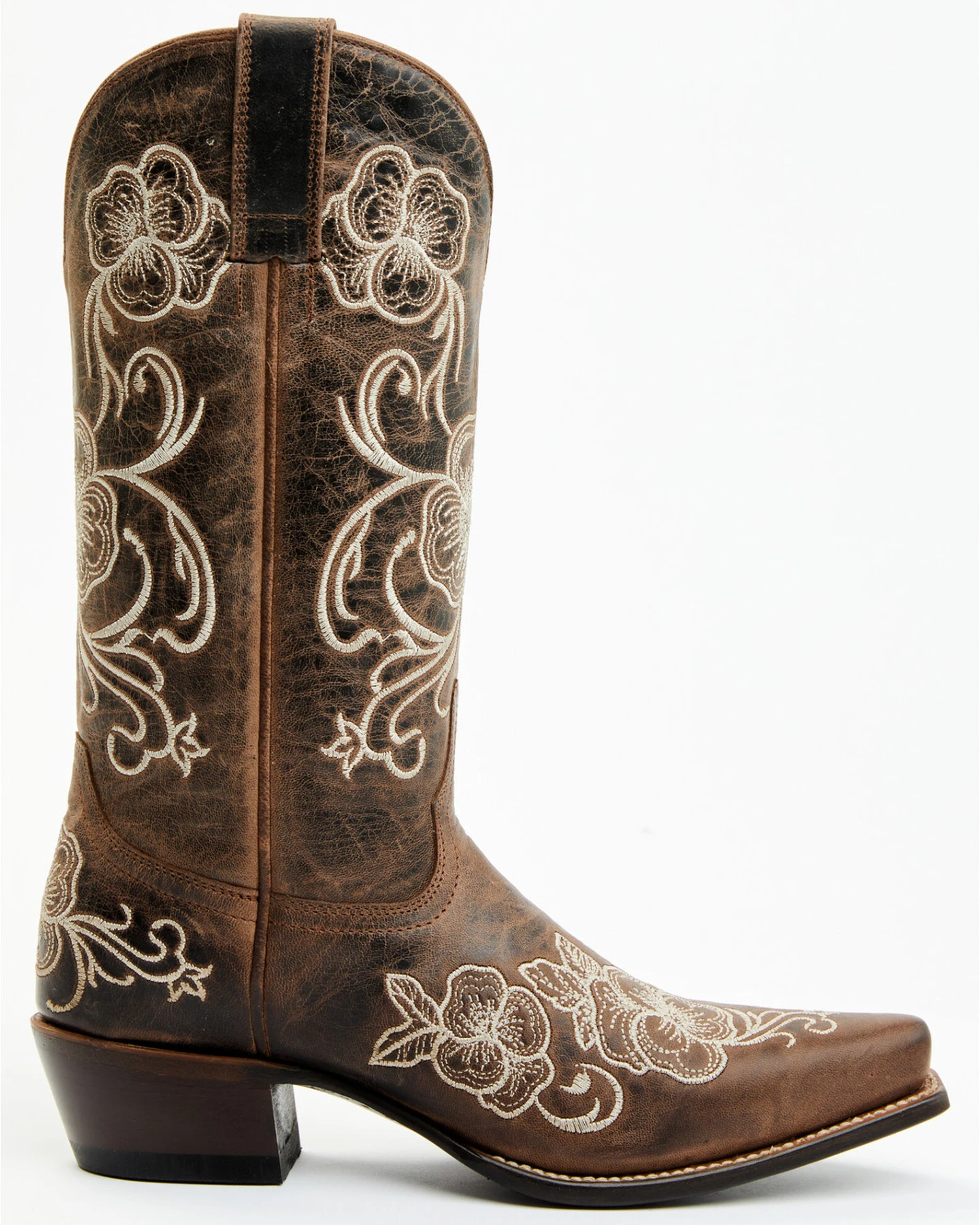 Shyanne Women's Lasy Floral Embroidered Western Boots - Snip Toe - Image 3