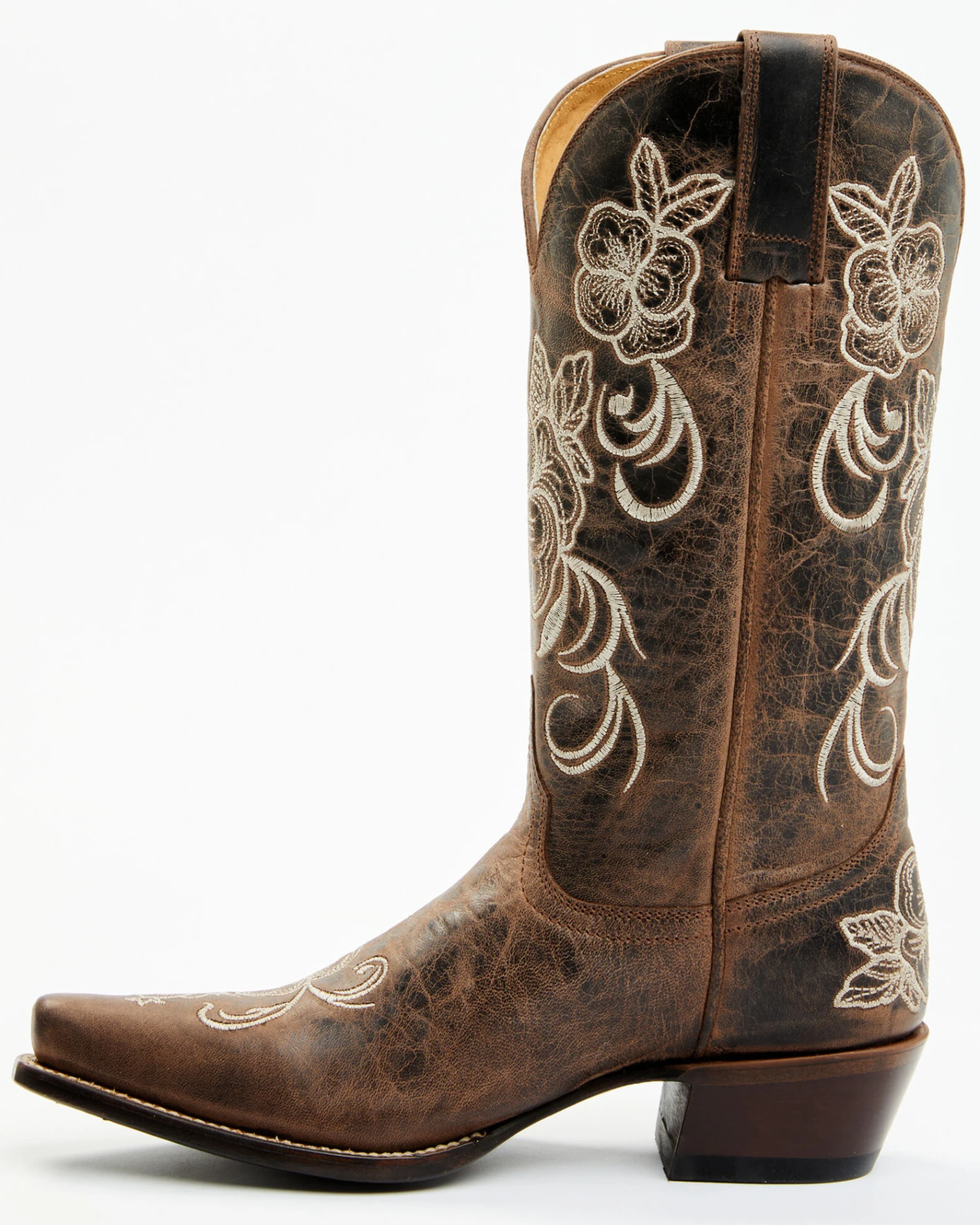 Shyanne Women's Lasy Floral Embroidered Western Boots - Snip Toe - Image 5
